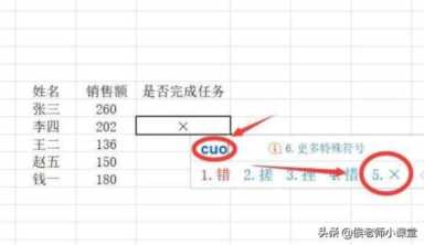 办公软件操作技巧003：如何在excel中输入叉号“×”