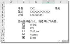 E手操作：Excel控件之我见、三：表单控件“复选框”