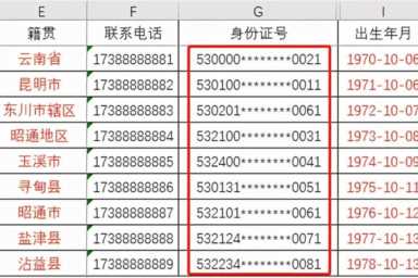 来看看，您的身份证号数字隐藏了什么？Excel函数立功了