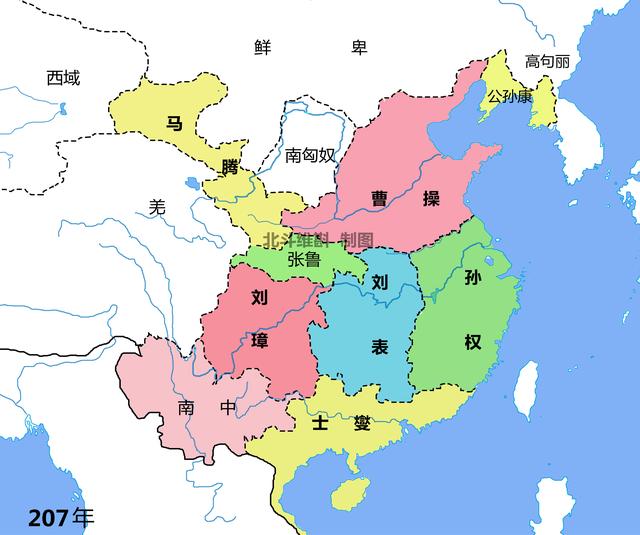 三国时期地图（三国时期地图分布）