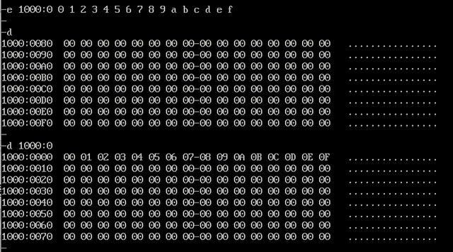 debug命令（debug命令e的使用）