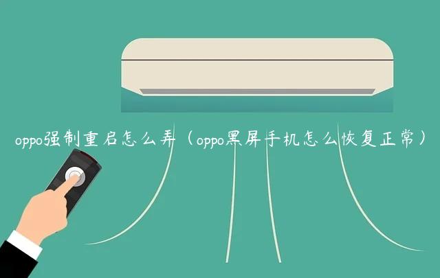 oppo强制重启怎么弄（oppo黑屏手机怎么恢复正常）