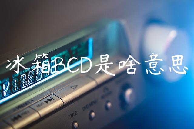 冰箱BCD是啥意思